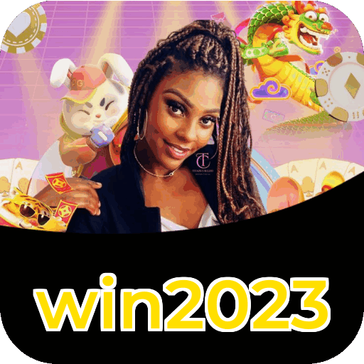 Interface do aplicativo win2023 mostrando jogos disponíveis no iOS e Android